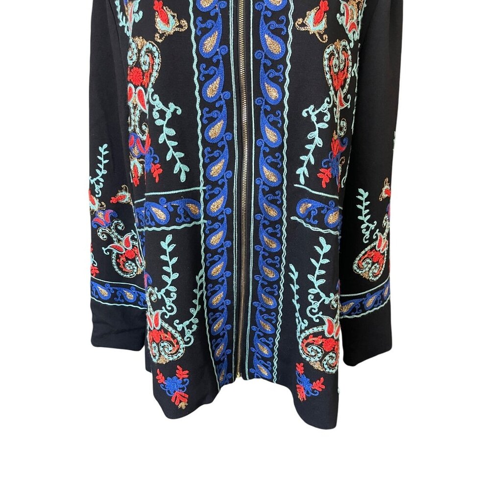 Antthony Womens Embroidered Patchwork Jacket Size… - image 4